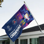 Paris Saint-Germain Champions of Europe 25/26 3D Double-side House Flag – TANTN23278