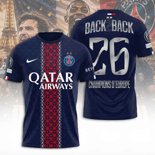 Paris Saint-Germain Champions of Europe 25/26 3D Apparel – TANTN23306