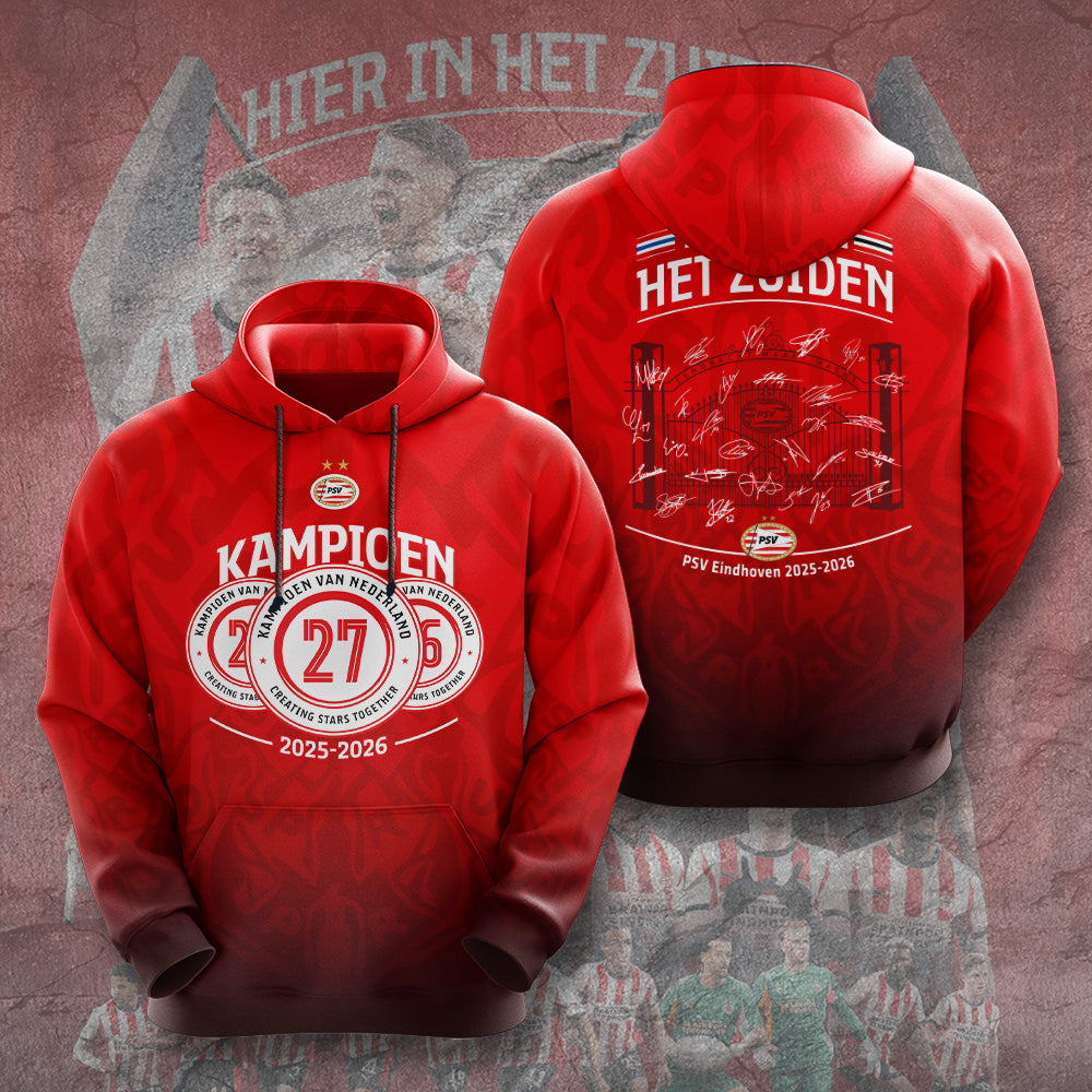 PSV Eindhoven Champions 2026 3D Apparel – GNE5814
