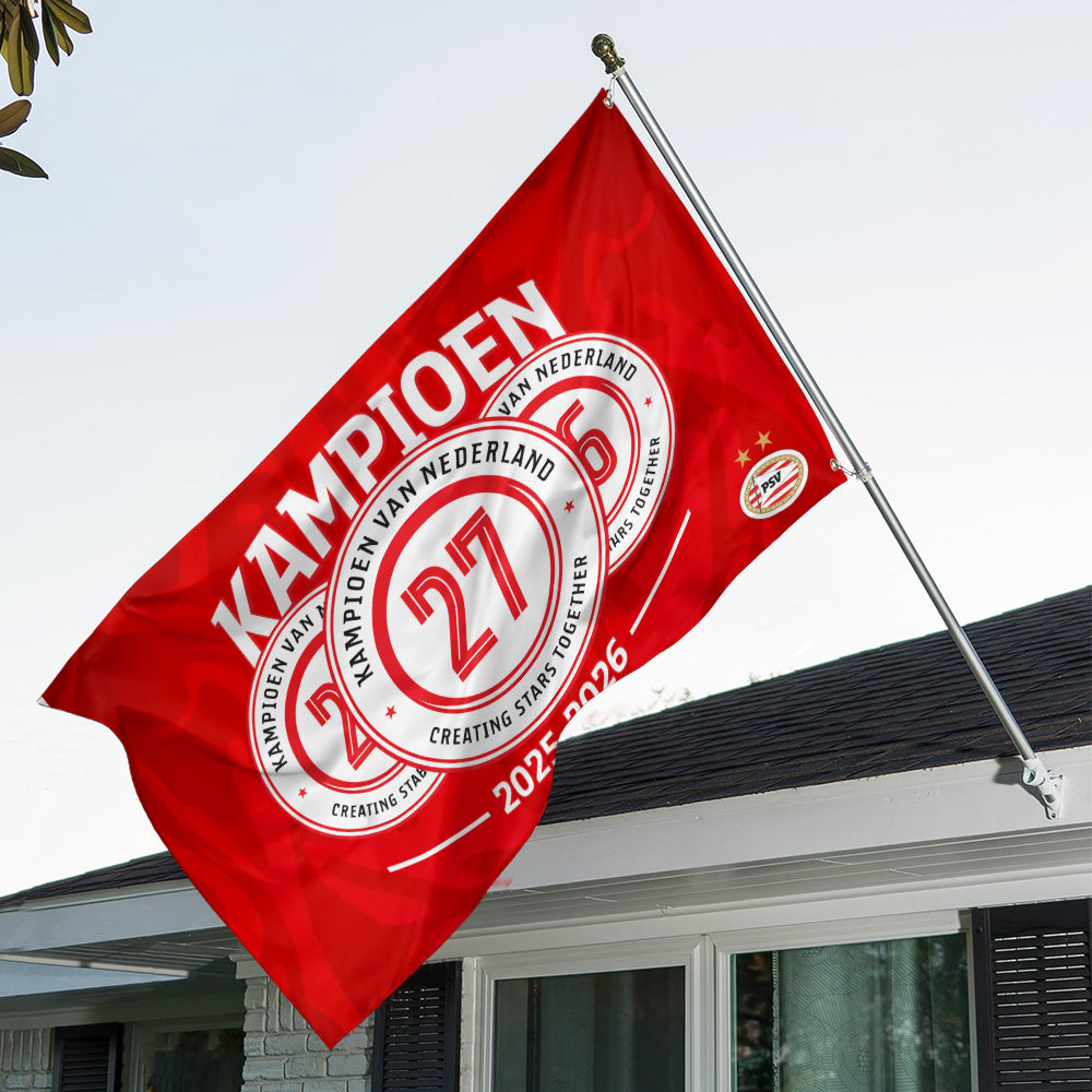 PSV Eindhoven Champions 2026 3D Double-side House Flag – GNE5809