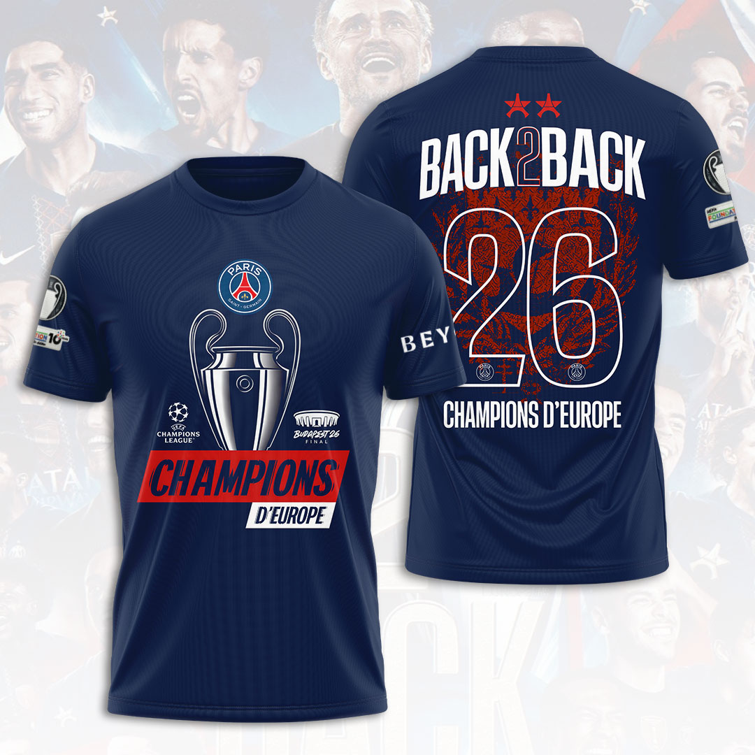 Paris Saint-Germain 25/26 Champions League Champions 3D Apparel – HOATT18323
