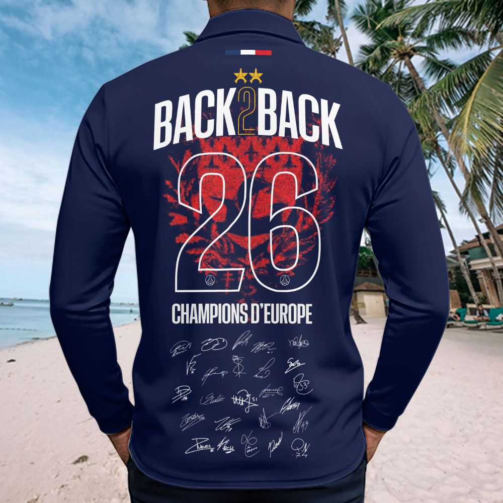 Paris Saint-Germain 25/26 Champions League Champions Zip Polo Shirt – TMTHU6634