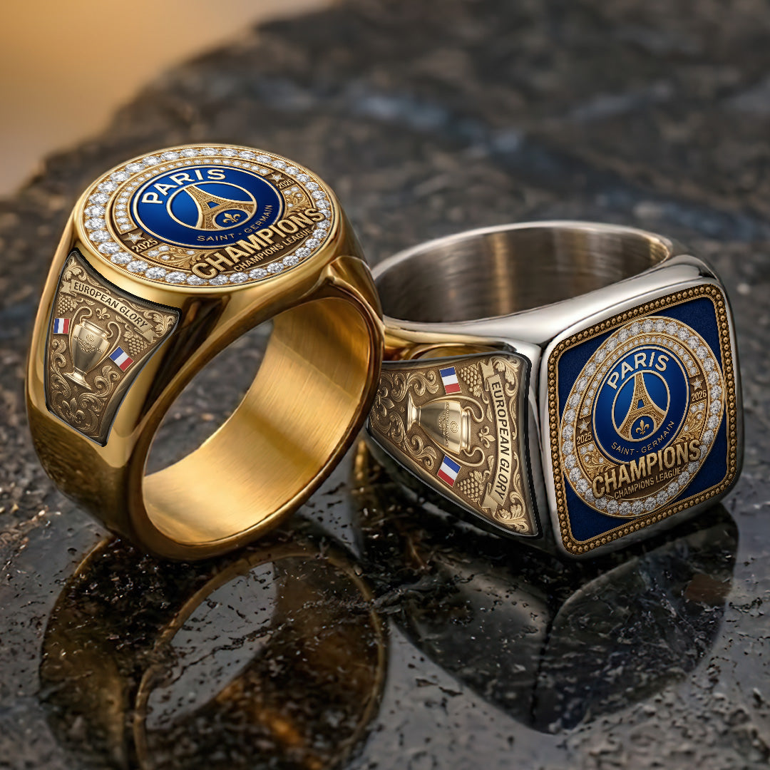 Paris Saint-Germain Champions of Europe 25/26 3D Engraved Ring – TMTHU6756