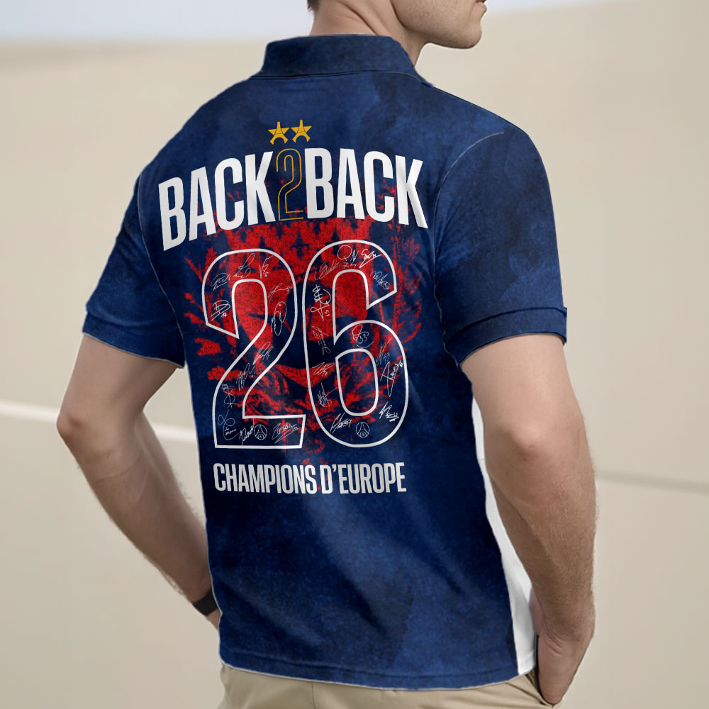 Paris Saint-Germain Champions of Europe 25/26 Zip Polo Shirt – TMTHU6567