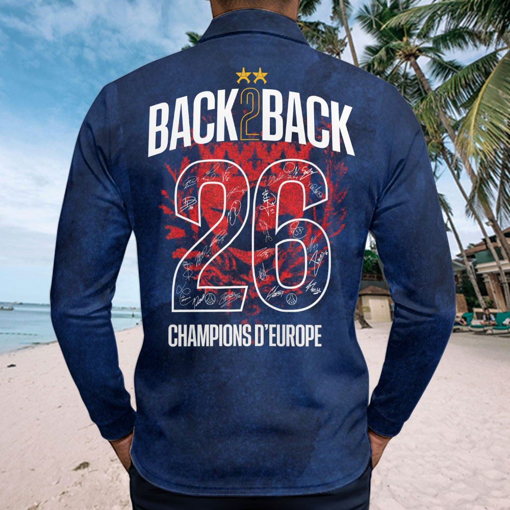 Paris Saint-Germain Champions of Europe 25/26 Zip Polo Shirt – TMTHU6567