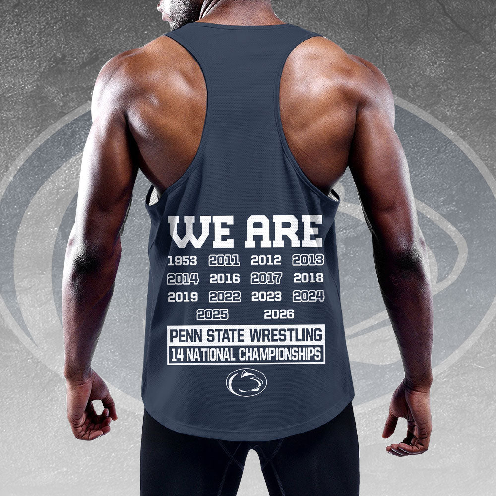 Penn State Nittany Lions Wrestling 2026 National Champions Y-Back Muscle Tank Top – HOATT17086