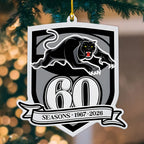 Penrith Panthers 60th Anniversary Custom Shape 2-sided Acrylic Ornament – TANTN18610