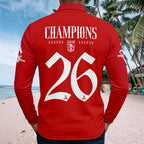 Personalized Arsenal FC Premier League Champions 25/26 Zip Polo Shirt – TMTHU6411