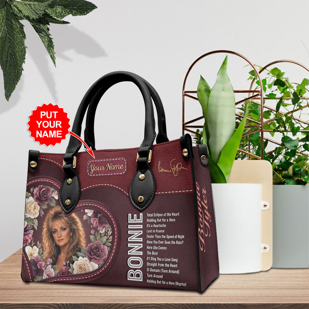 Personalized Bonnie Tyler Leather HandBag – TMTHU8119
