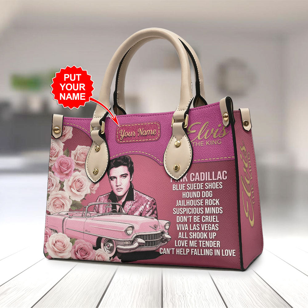 Personalized Elvis Presley Leather HandBag – TMTHU7194