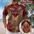Personalized Indian Motorcycle 125th Anniversary Short Sleeve Button-Down Shirt – TMTHU8593