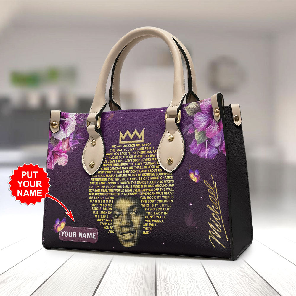 Personalized Michael Jackson Leather HandBag – TMTHU7781