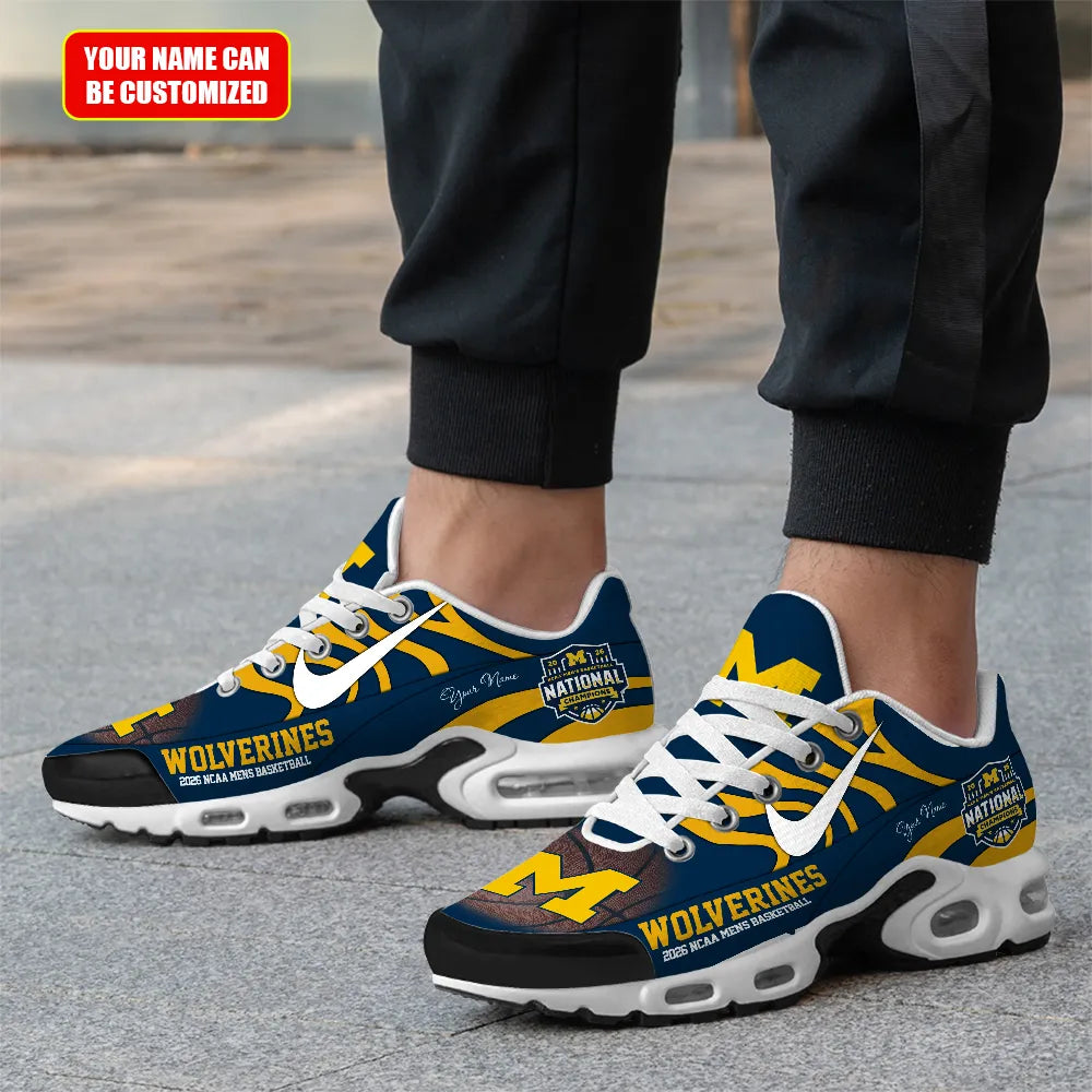 Personalized Michigan Wolverines 2026 NCAA Men's Basketball National Champs Air Max Shoes – TMTHU5170