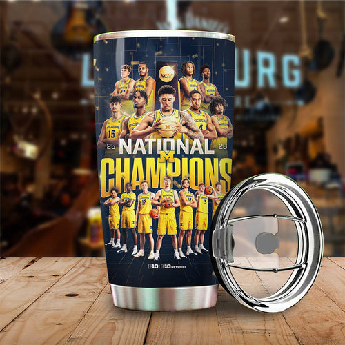 Pesonalized Michigan Wolverines 2026 NCAA Men's Basketball National Champs Tumbler Cup – TMTHU5110