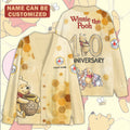 Personalized Winnie-the-Pooh 100th Anniversary Knitted V-neck Cardigan – TMTHU7836
