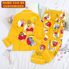 Personalized Winnie-the-Pooh 100th Anniversary Satin Pajama Set with Piping – TMTHU9471