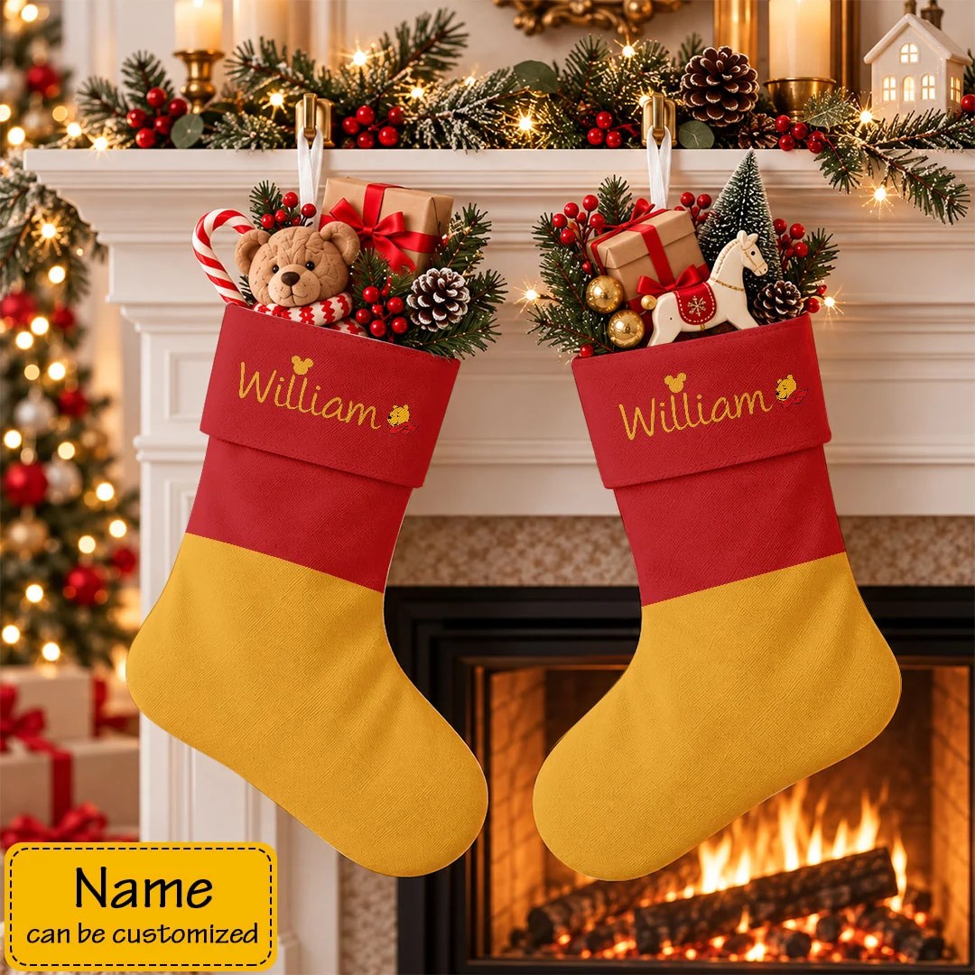 Personalized Winnie-the-Pooh Christmas Stocking – HOATT26709