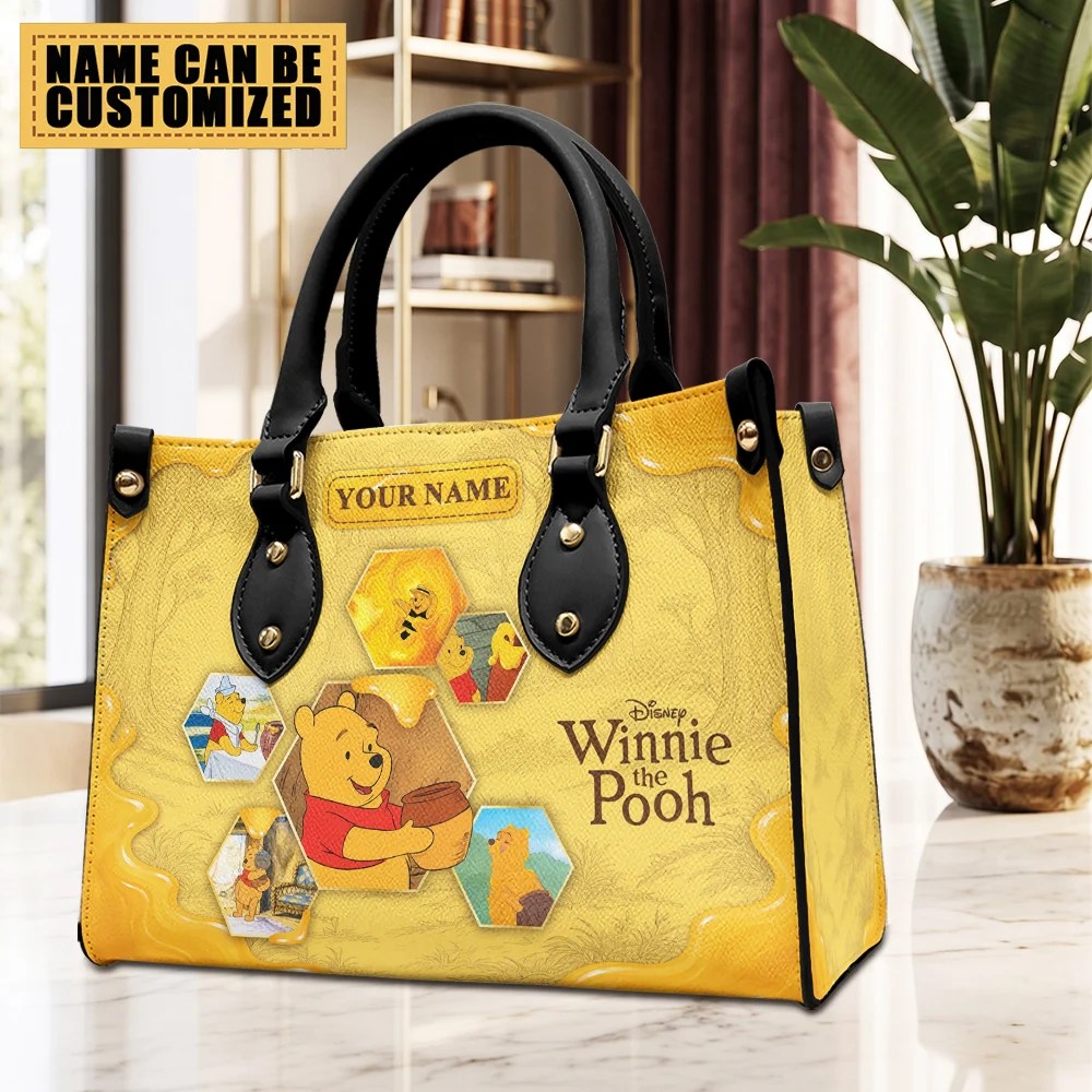 Personalized Winnie-the-Pooh Leather HandBag – TMTHU10104