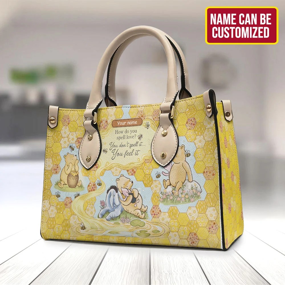 Personalized Winnie-the-Pooh Leather HandBag – TMTHU9327