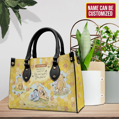 Personalized Winnie-the-Pooh Leather HandBag – TMTHU9327