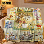 Personalized Winnie-the-Pooh x Eeyore Fleece Blanket – TMTHU9464