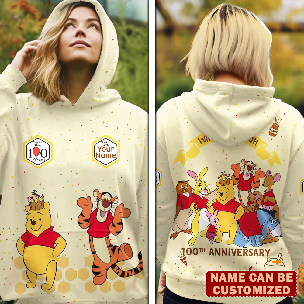 Personalized Winnie-the-Pooh 100th Anniversary 3D Apparel – TMTHU7840