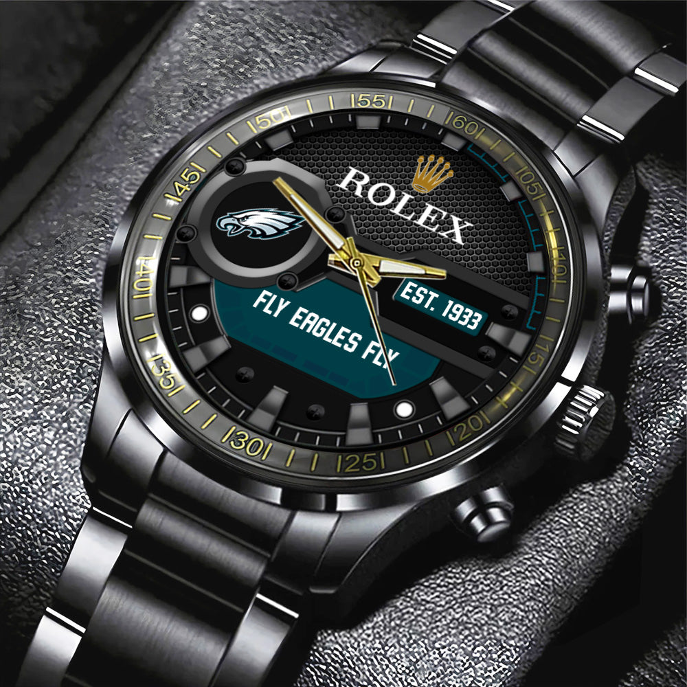 Philadelphia Eagles x Rolex Black Stainless Steel Watch – MAITM9948