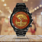 Philadelphia Phillies 142th Anniversary 2025 Black Stainless Steel Watch – TANTN16085