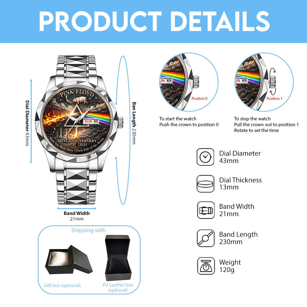 Pink Floyd 50th Anniversary Alloy Luxury Quartz Watch – MAITM14244