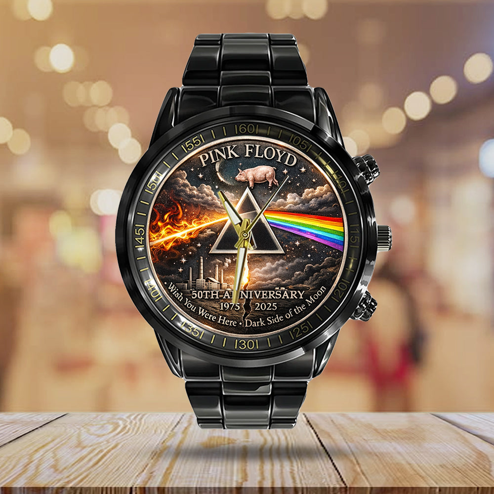 Pink Floyd 50th Anniversary Black Stainless Steel Watch – MAITM14245