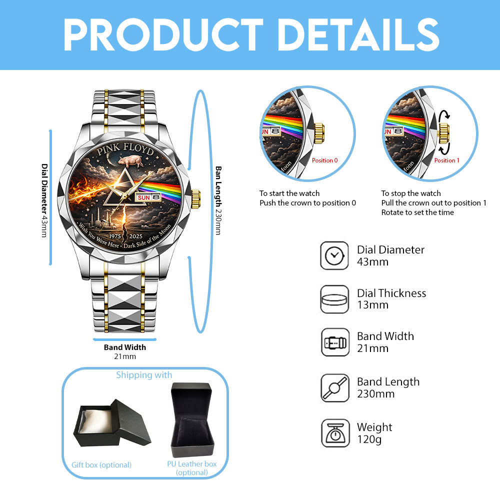 Pink Floyd 60th Anniversary Alloy Luxury Quartz Watch – TANTN19756