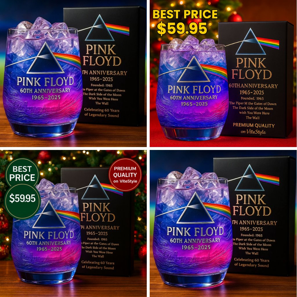 Pink Floyd 60Th Anniversary Whiskey Glass