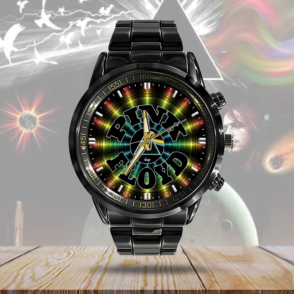 Pink Floyd Black Stainless Steel Watch – GNE 2834