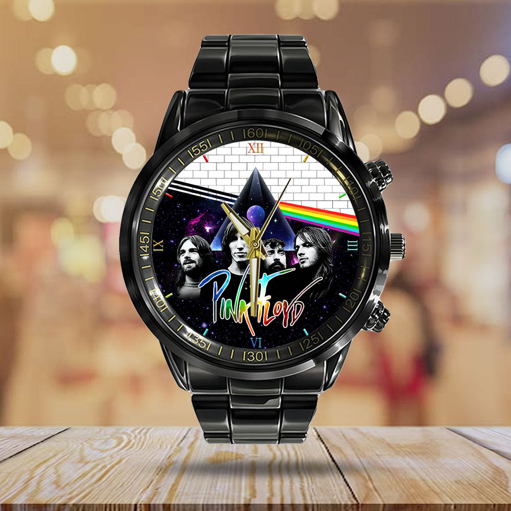 Pink Floyd Black Stainless Steel Watch – HOATT 4551