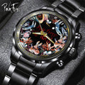 Pink Floy Black Stainless Steel Watch – HOATT 5385