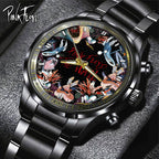 Pink Floy Black Stainless Steel Watch – HOATT 5385