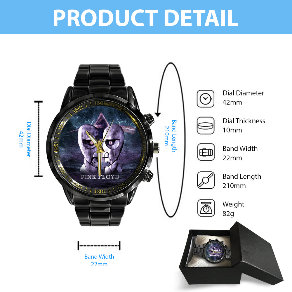 Pink Floyd Black Stainless Steel Watch – TANTN 6125