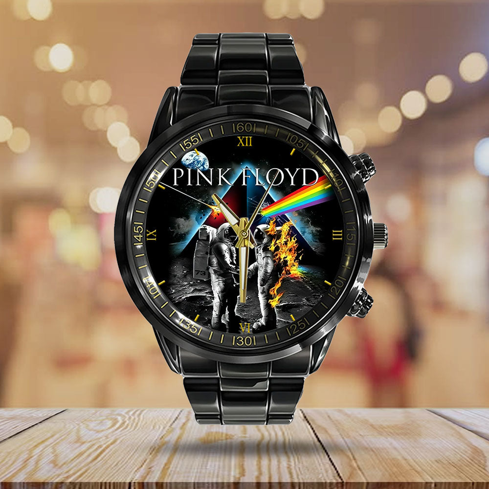 Pink Floyd Black Stainless Steel Watch – HOATT 7489