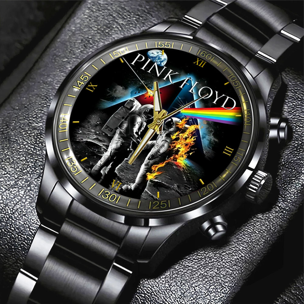 Pink Floyd Black Stainless Steel Watch – HOATT 7489