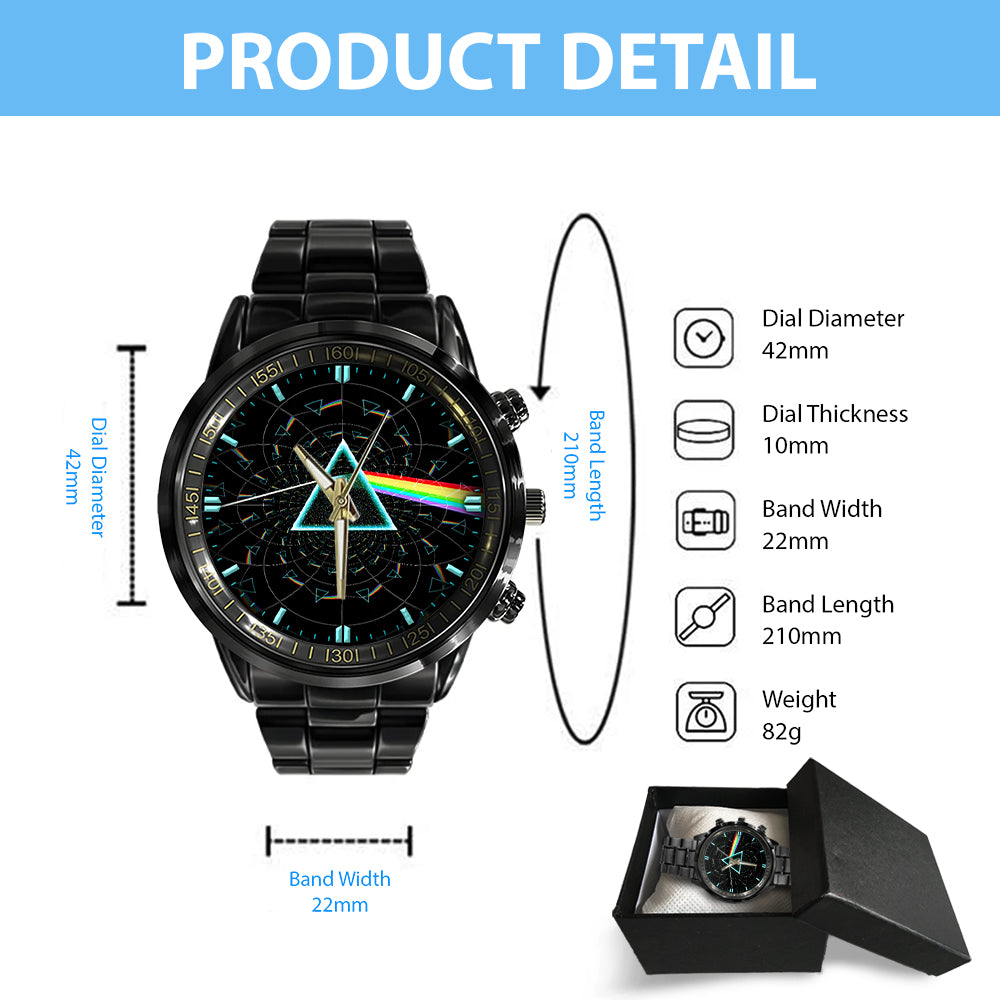 Pink Floyd Black Stainless Steel Watch – GNE 872