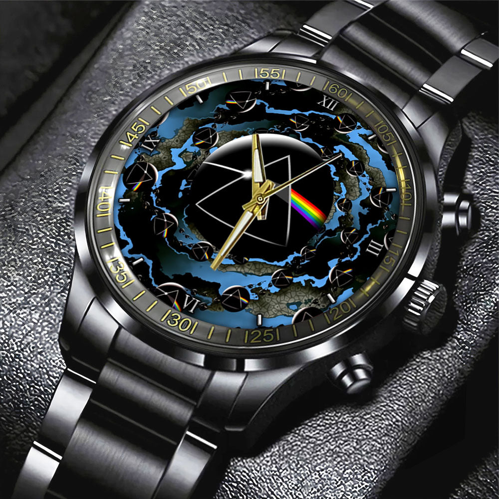 Pink Floyd Black Stainless Steel Watch – GNE 301
