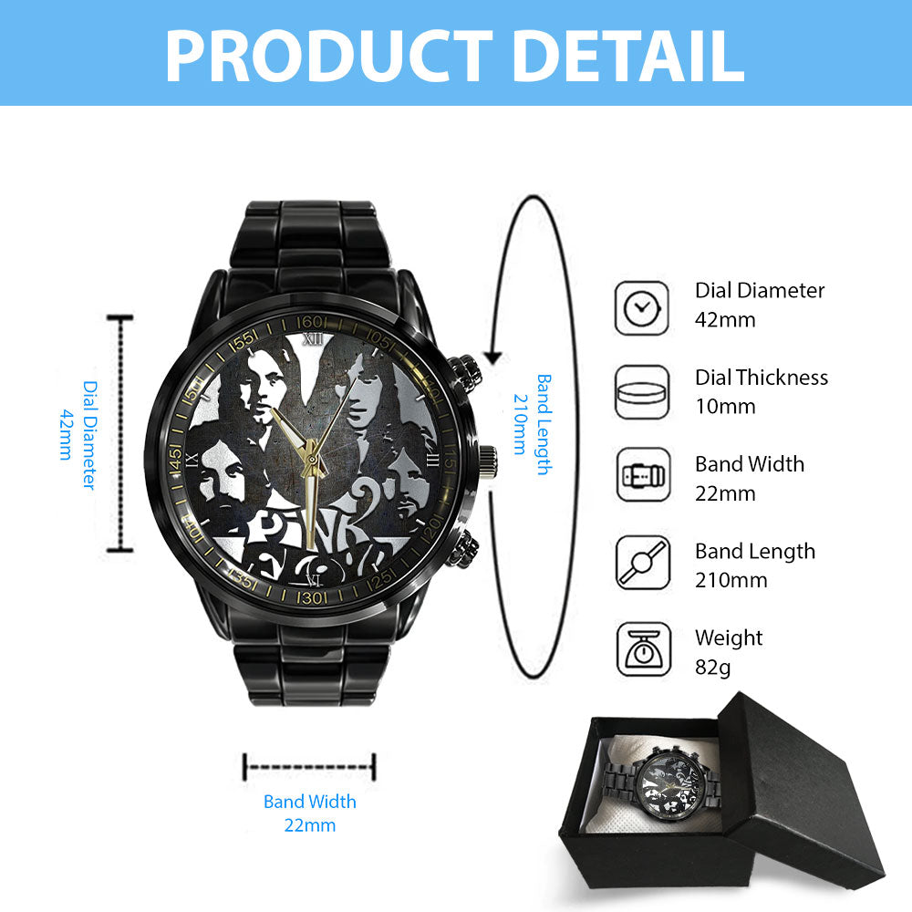 Pink Floyd Black Stainless Steel Watch – GNE 387