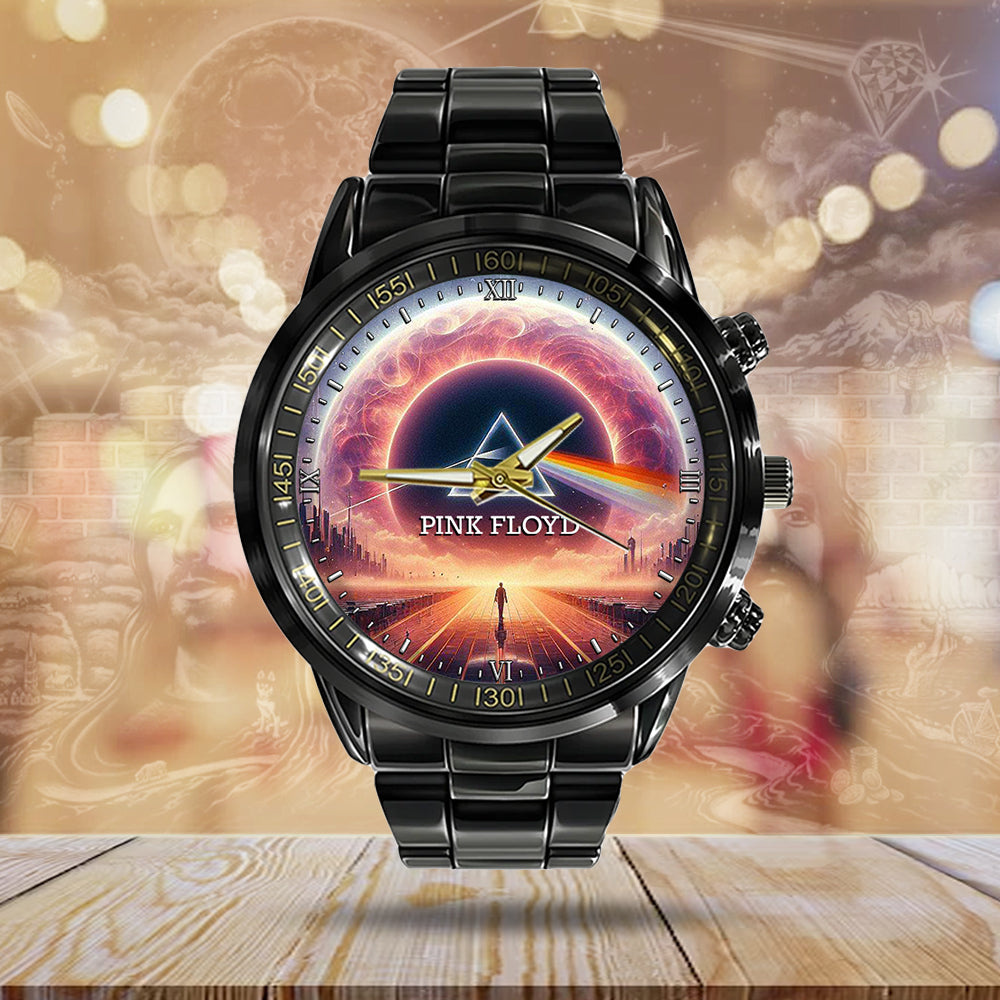 Pink Floyd Black Stainless Steel Watch – GNE 401
