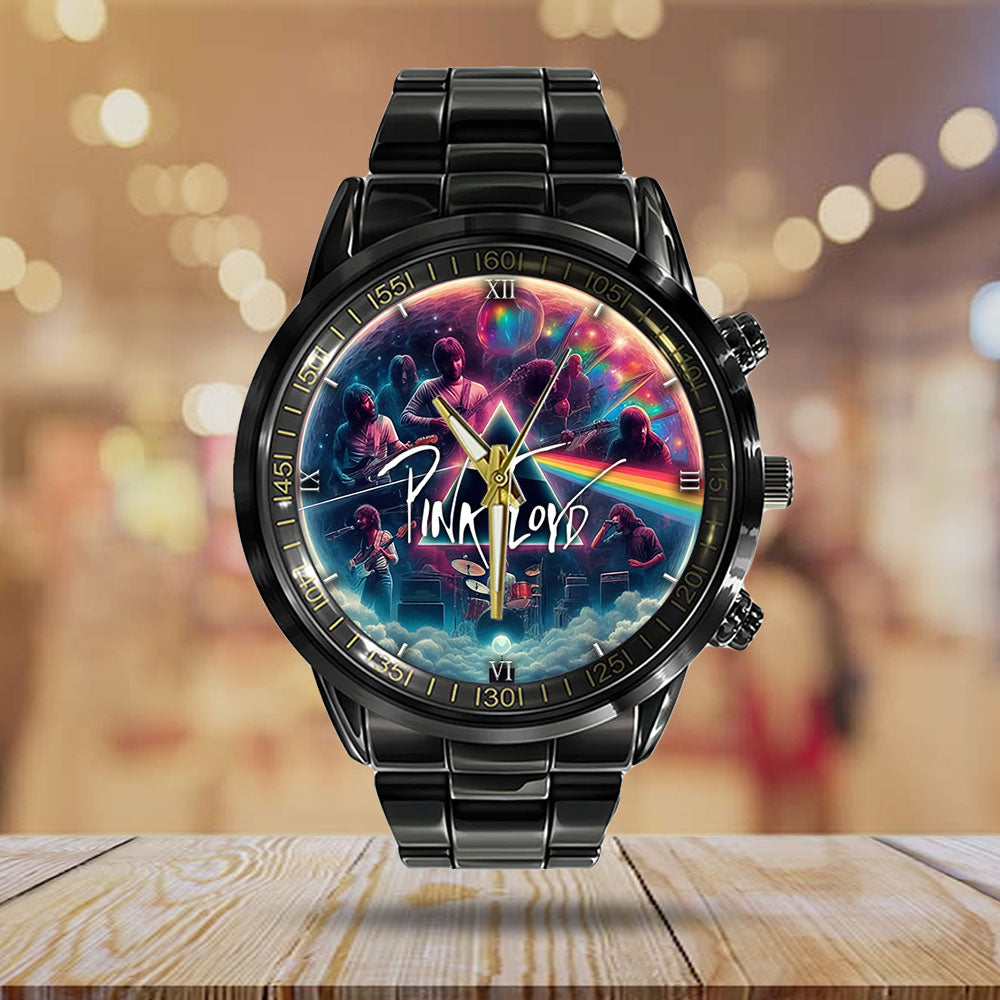 Pink Floyd Black Stainless Steel Watch – GNE 506