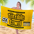 Pittsburgh Steelers The Terrrible Towel 50th Anniversary Rectangle Beach Towel – MAITM13684