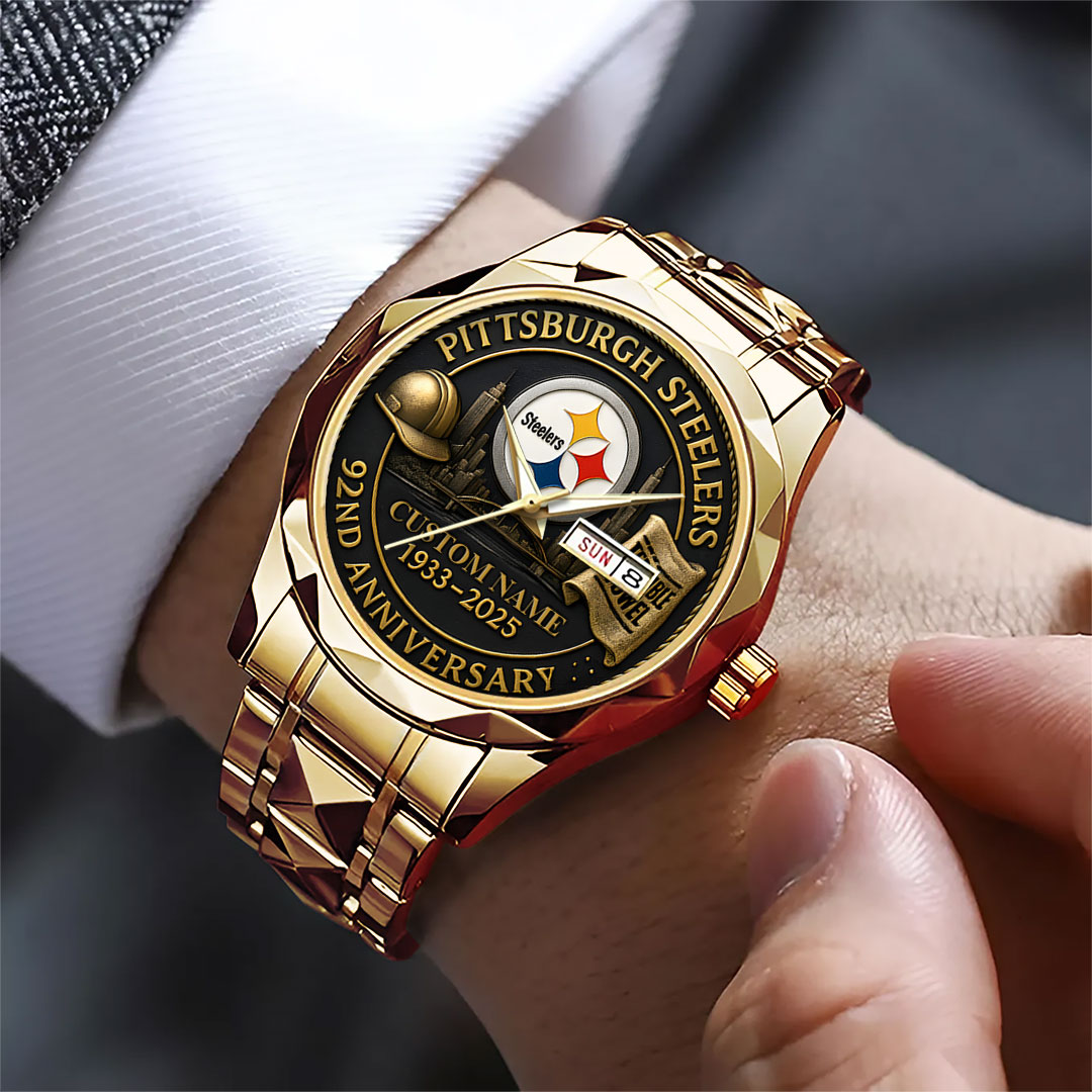 Personalized Pittsburgh Steelers 92nd Anniversary 2026 Alloy Luxury Quartz Watch – TANTN16134