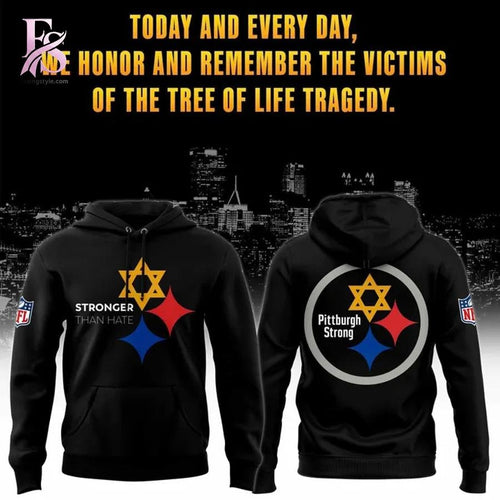Pittsburgh Steelers Stronger Than Hate Black Hoodie