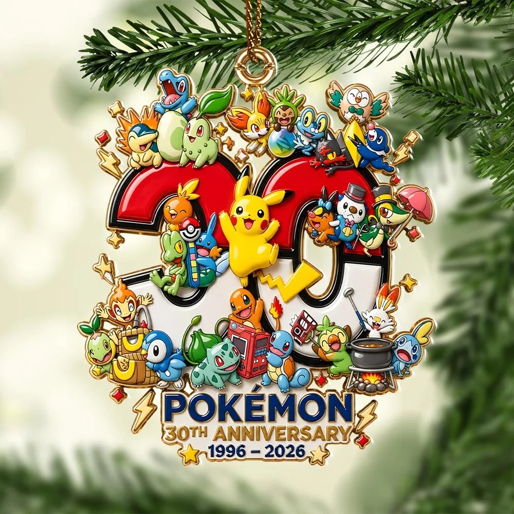 Pokemon 30th Anniversary Custom Shape 2-side Printed Acrylic Ornament – HOATT21392