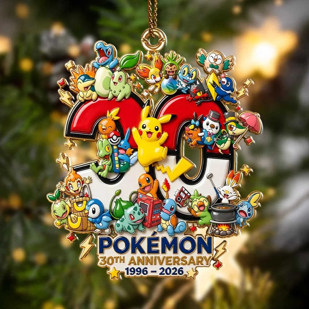 Pokemon 30th Anniversary Custom Shape 2-side Printed Acrylic Ornament – HOATT21392