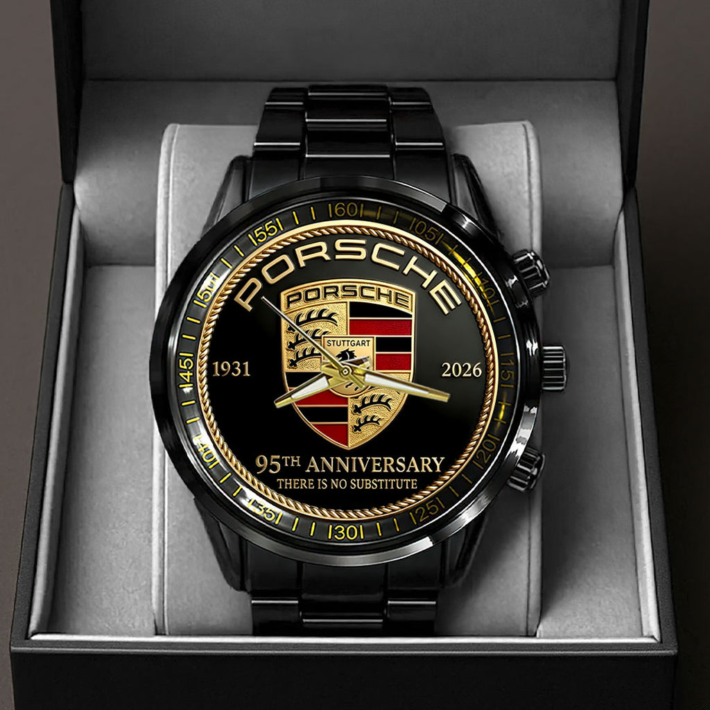 Porsche 95th Anniversary Black Stainless Steel Watch – HOATT15983
